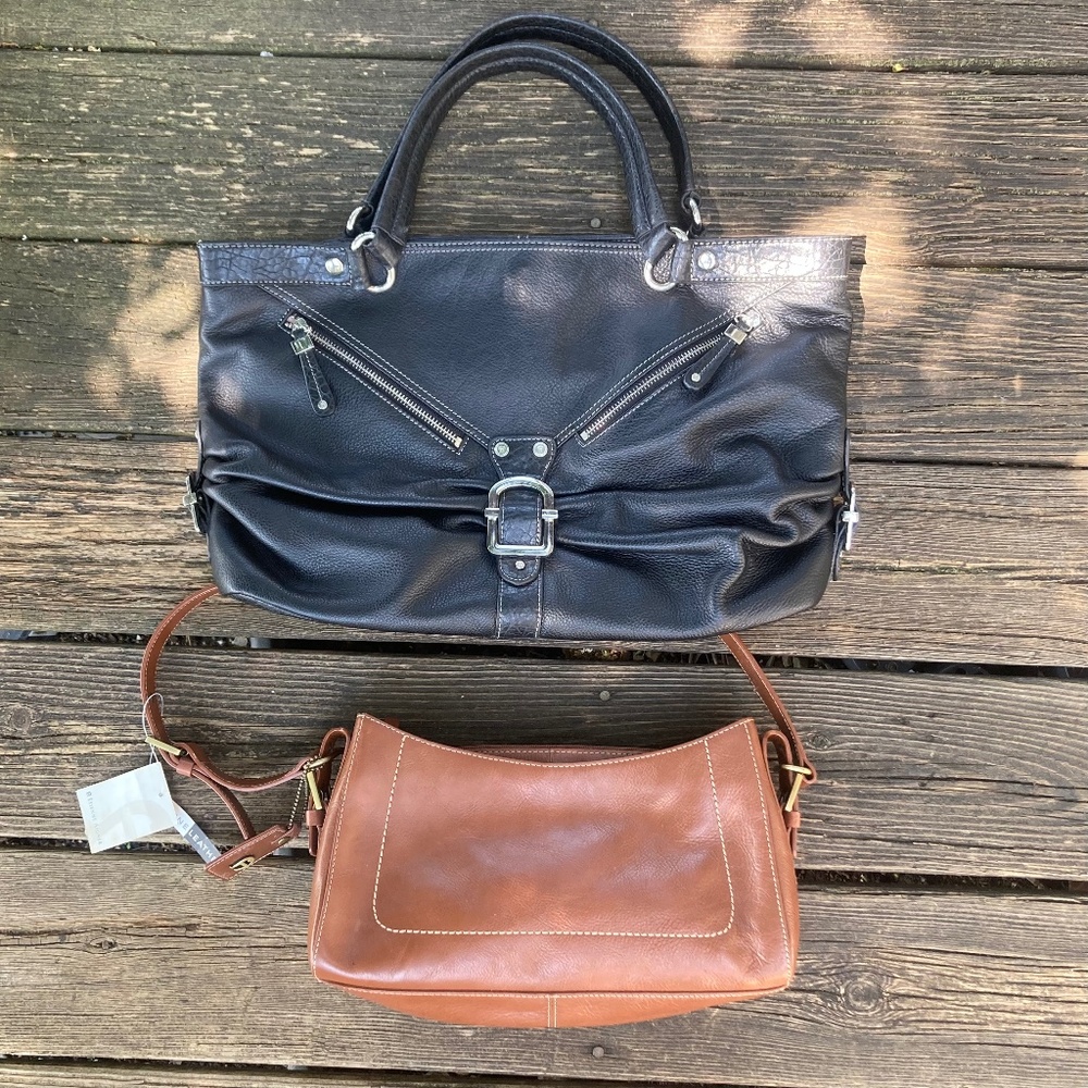 Etienne Aigner Large Black NWOT and S/M Brown NWT Leather handbags